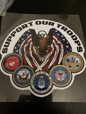5.5x5.5 Support Our Troops Window Decal