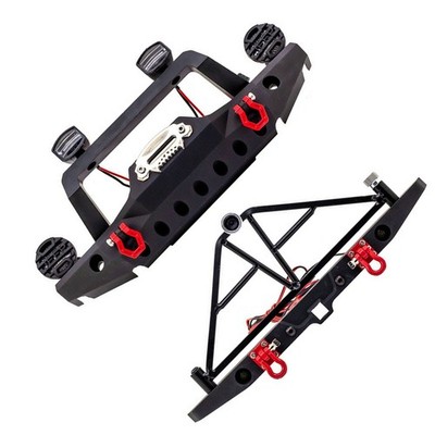 1/10 Metal Front Rear Bumper Set For Axial SCX10 III AX103007 TRX4 RC Crawler c