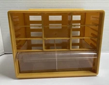 Vintage Akro Mills Gold Plastic 10 Drawer Parts Cabinet Bin Storage FRAME USA