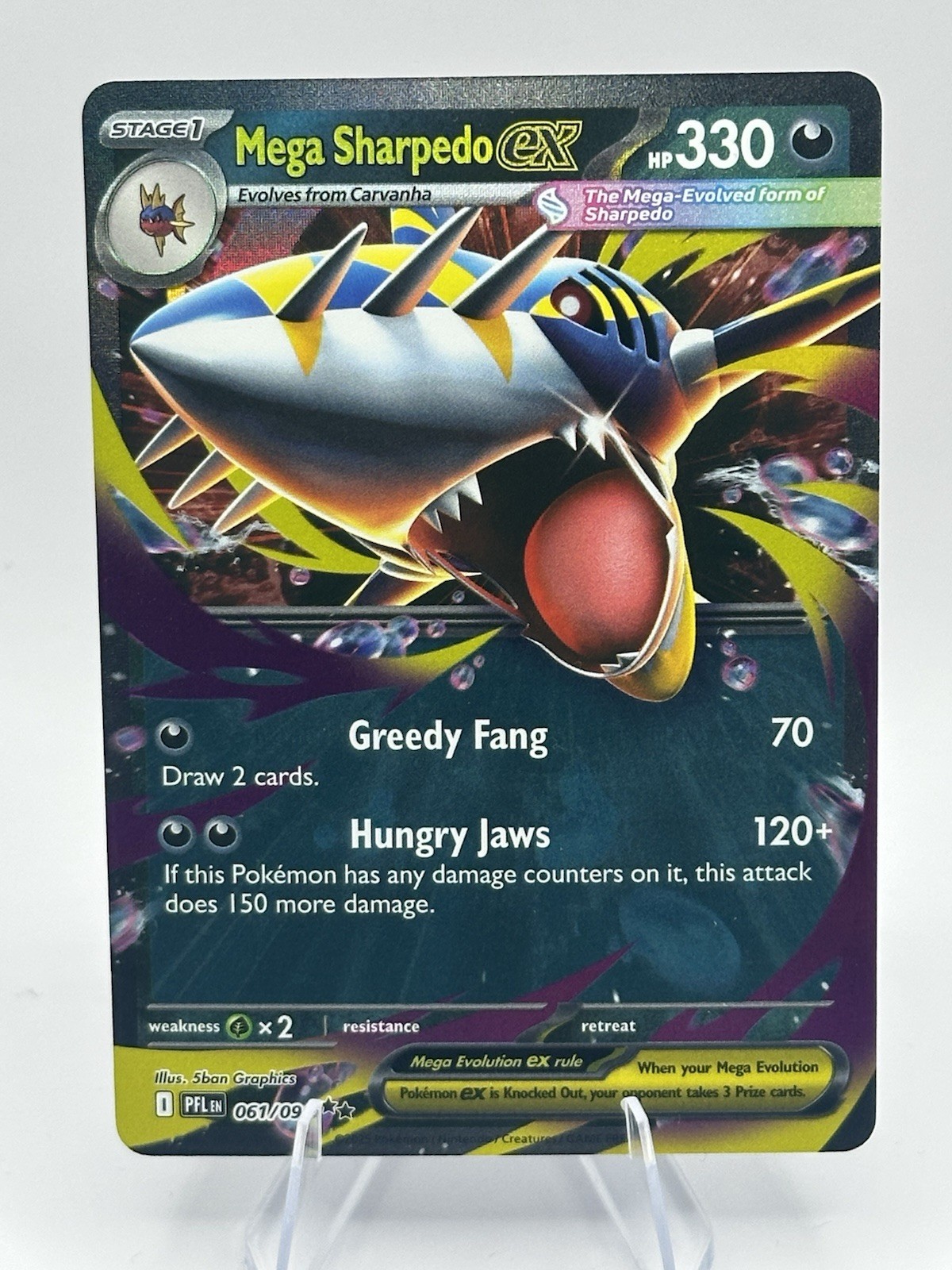Mega Sharpedo ex Double Rare ME02: Phantasmal Flames 061/094 NM