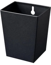 Satin Black Narrow Wall Mount Beer Bottle Cap Catcher Bucket Stainless Steel