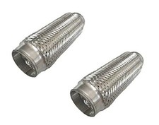 Heavy Duty Double Braided Stainless Steel Exhaust Flex Pipe with 3" 3x10x10-2pc