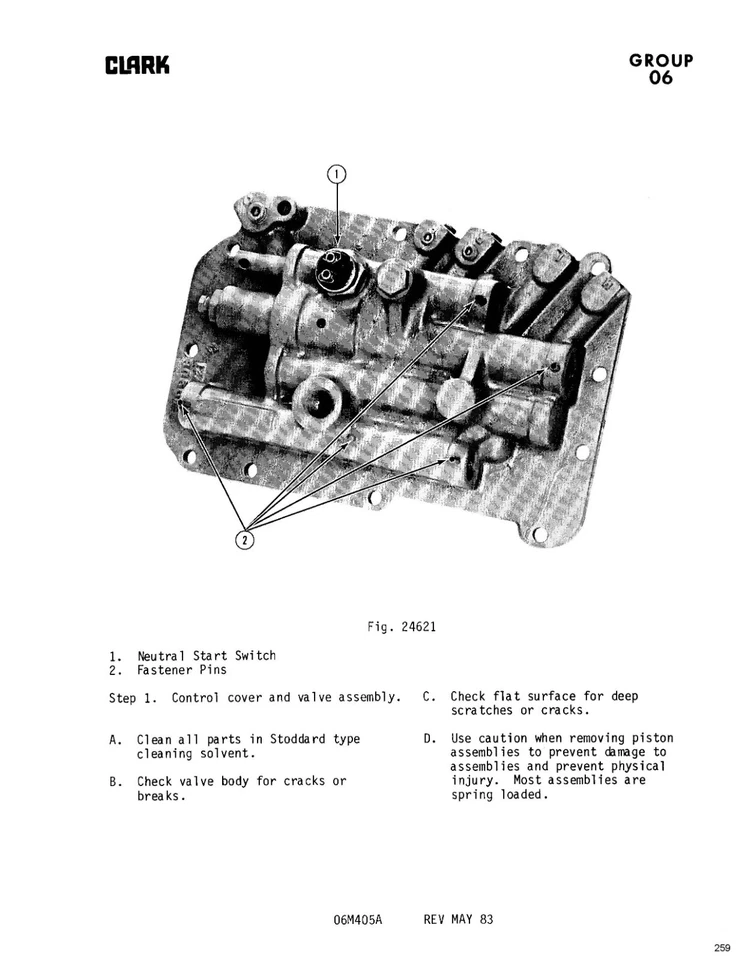 500 339 MANUAL DE REPARACIÓN DE SERVICIO DE CARRETILLA ELEVADORA SE ADAPTA A CLARK C500 OH-339 Foto 4 de 4
