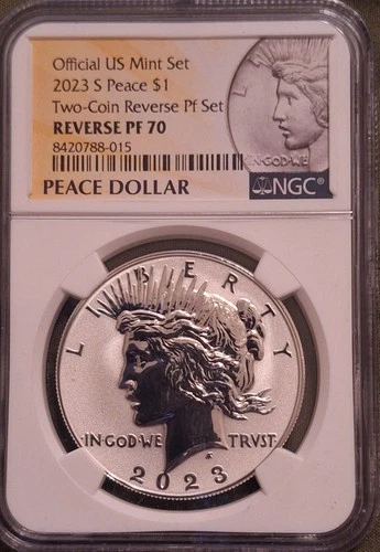 2023 S Peace Silver Dollar $1 Reverse Proof NGC PF 70