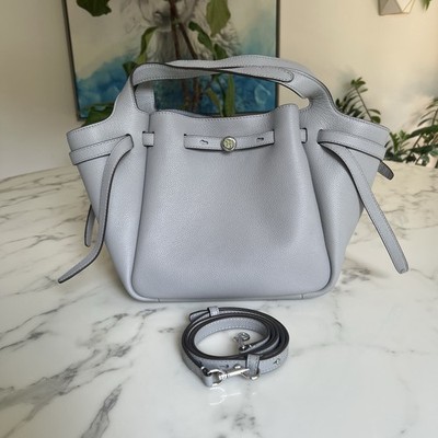 Tory Burch Small Romy Tote Crossbody Bag Light Granite Gray