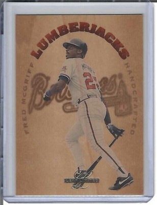 1995 Leaf Limited LUMBERJACKS #5 Fred McGriff HOF RARE REAL WOOD INSERT /5000