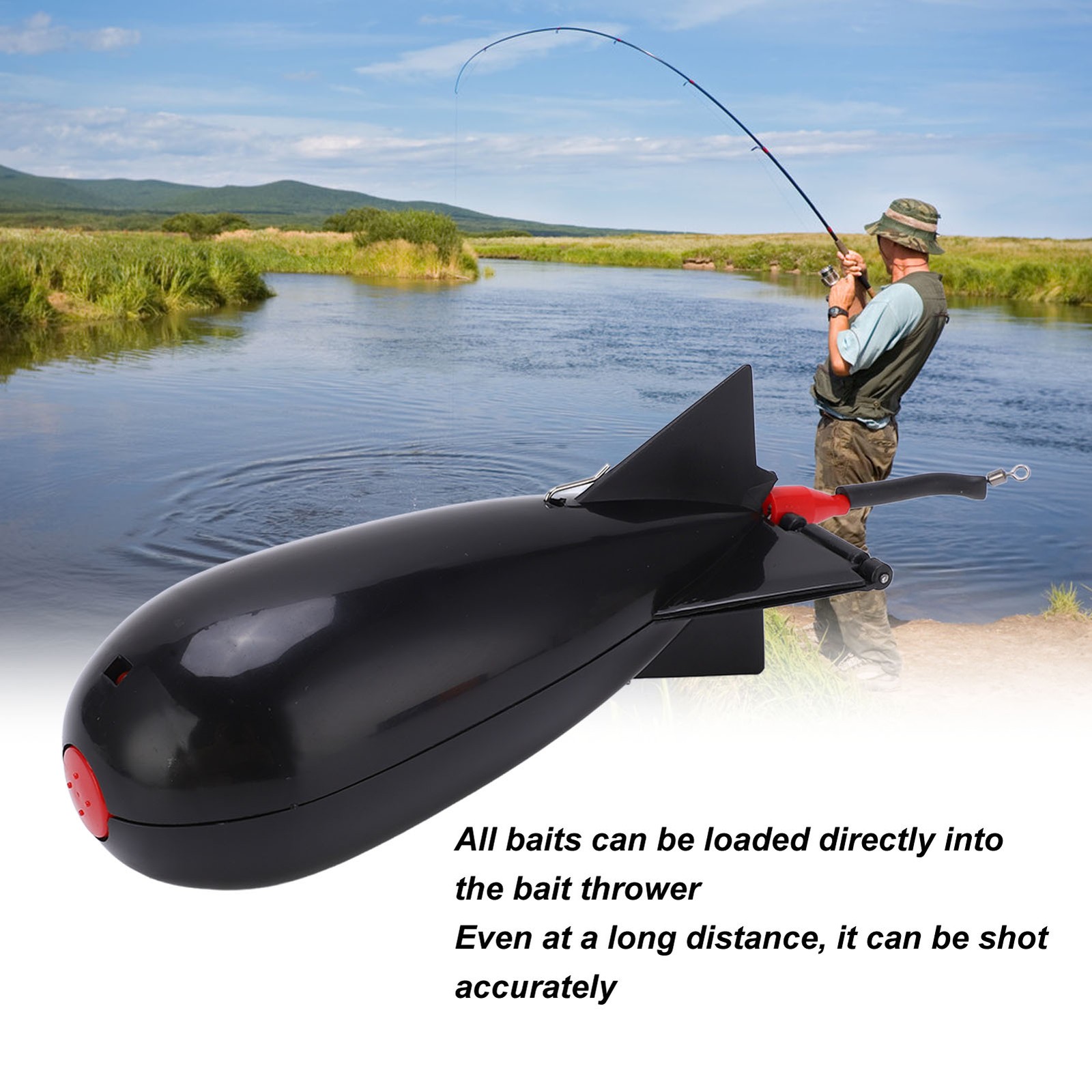 Bait Thrower Carp Feeder Large Bomb Float Lure Bait Holder Fishing Feeder