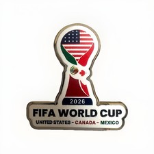 FIFA World Cup 2026 USA Canada Mexico Trophy Football Pin Badge