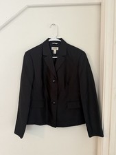 Talbots Pure Silk Black Blazer Women s Size 8