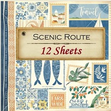 Graphic 45 SCENIC ROUTE (12 Sheets) 12x12 Pap...