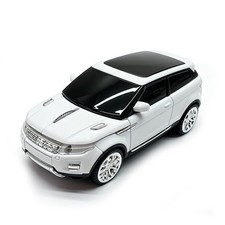 White Wireless SUV Car Shaped Computer Mouse LED Headlight 2.4GHz USB