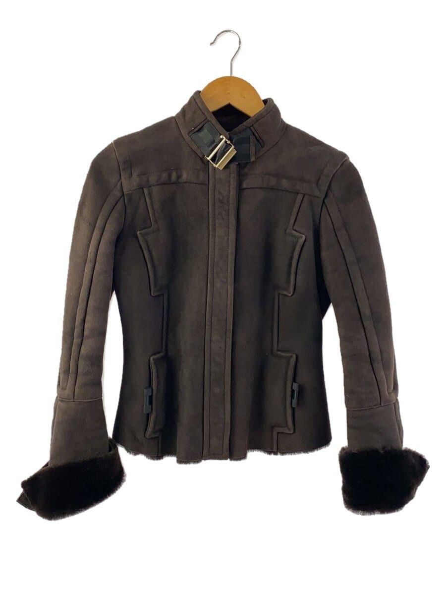 GUCCI altra giacca 40 pelle di pecora marrone usata