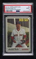 2019 Topps Heritage 1970 Cloth Stickers Mookie Betts #6 PSA 9 MINT nf5