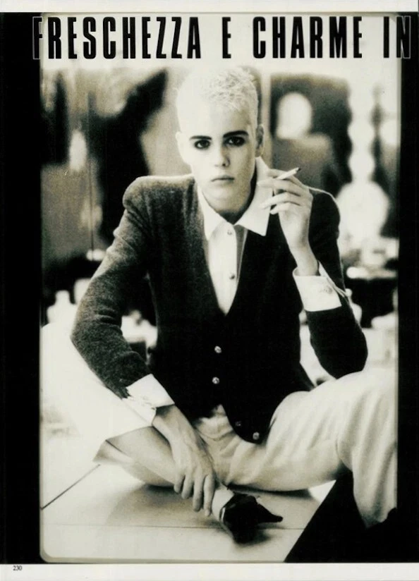 VOGUE Magazine Italia January 1986 REEMA Kristen McMenamy HELMUT NEWTON Patitz - Image 3 of 4