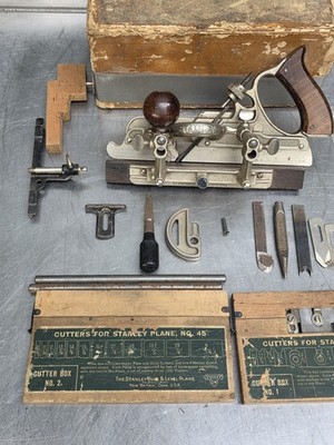 Rabot Stanley N°45 Combiné - USA 1920-1935 - Acier Forgé, état Correct