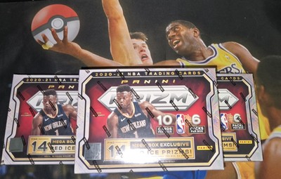 THREE 2020-21 Panini Prizm Basketball Mega Boxs Red Ice Prizms Ant/Haliburton RC