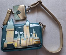 Loungefly Harry Potter Golden Hogwarts Crossbody Bag with Pouch