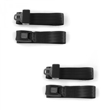 Standard 2pt Black Lap Belt Bucket Seat Kit Pair Fits Ford 1968-69 Fairlane
