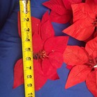Lot of 9 Poinsettias Floral Decorations - Glitter — photo 6