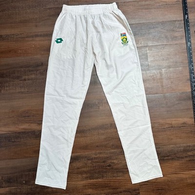 Lotto South Africa Proteas Cricket Pants Mens Large White Athletic Trousers