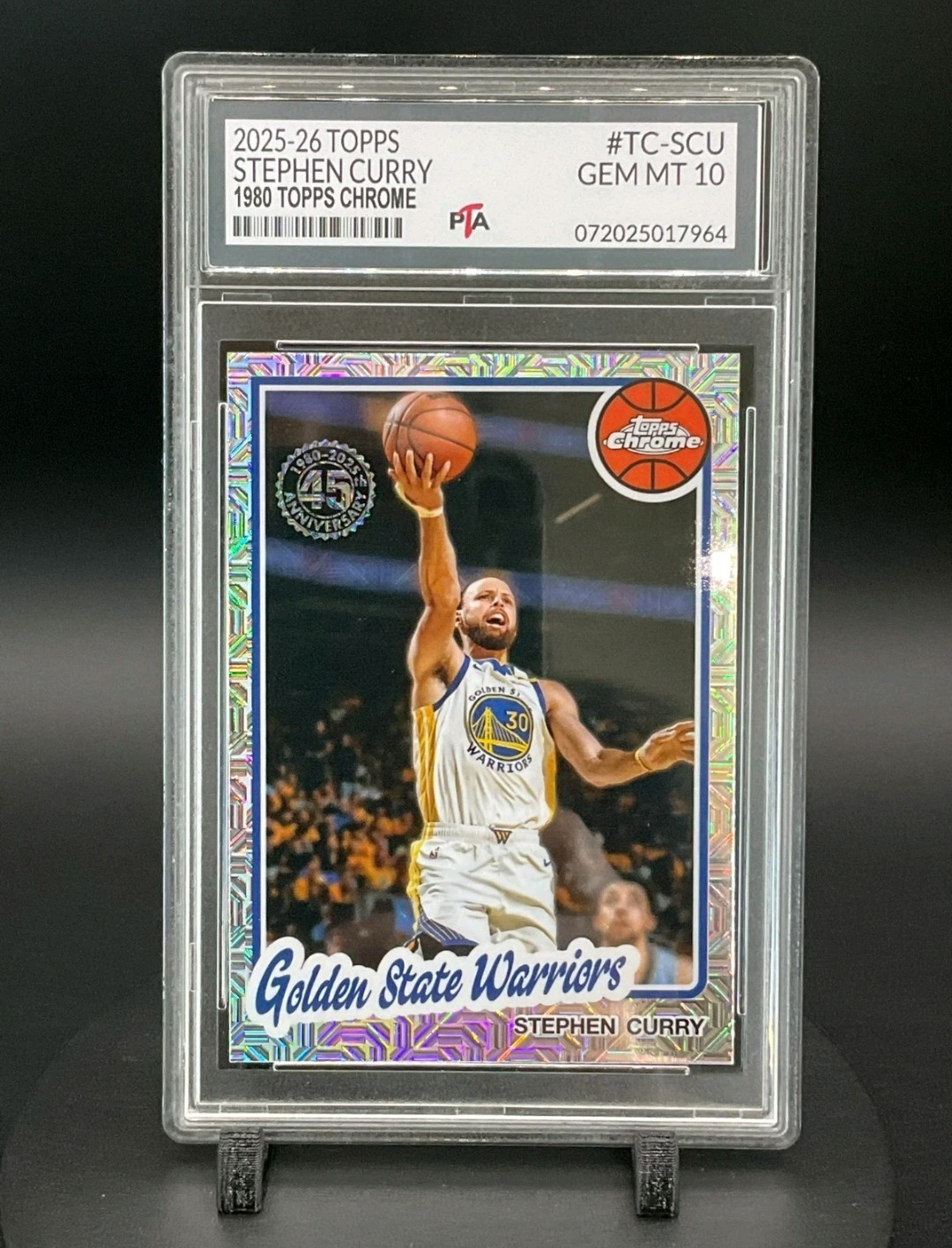 PSA 10 STEPHEN CURRY MOJO REFRACTOR 1980-81 CHROME 2025-26 TOPPS SILVER PACK NBA