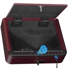 BILLCONCH Gun Safe for Handgun - Biometric Pistol Safe 4 Ways Quick Access wi...