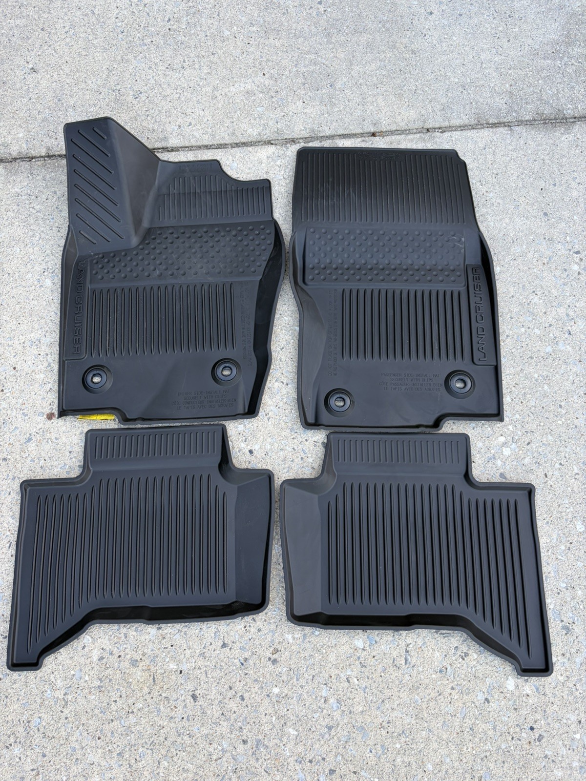 24-27 Toyota Land Cruiser Rubber Floor Mats Liners OEM LC250 j250 PT908-60240-20