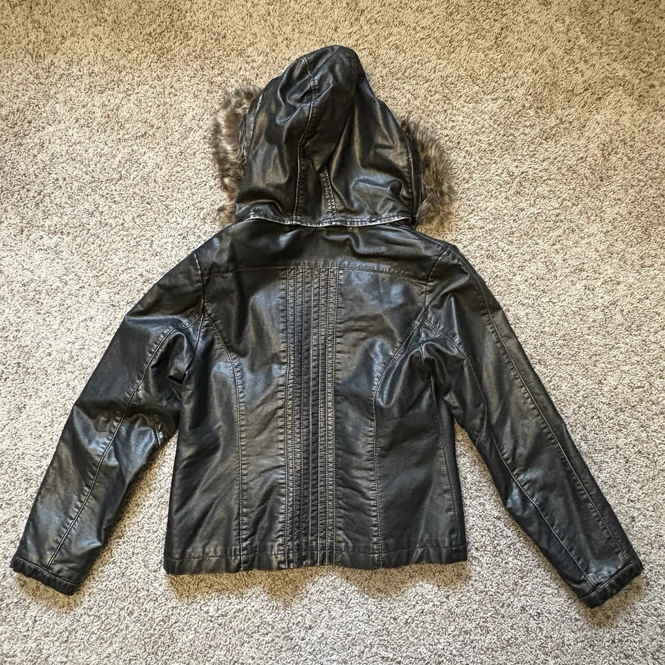 A.N.A. Chaqueta de piel sintética metálica marrón dorada talla grande para mujer Foto 3 de 4