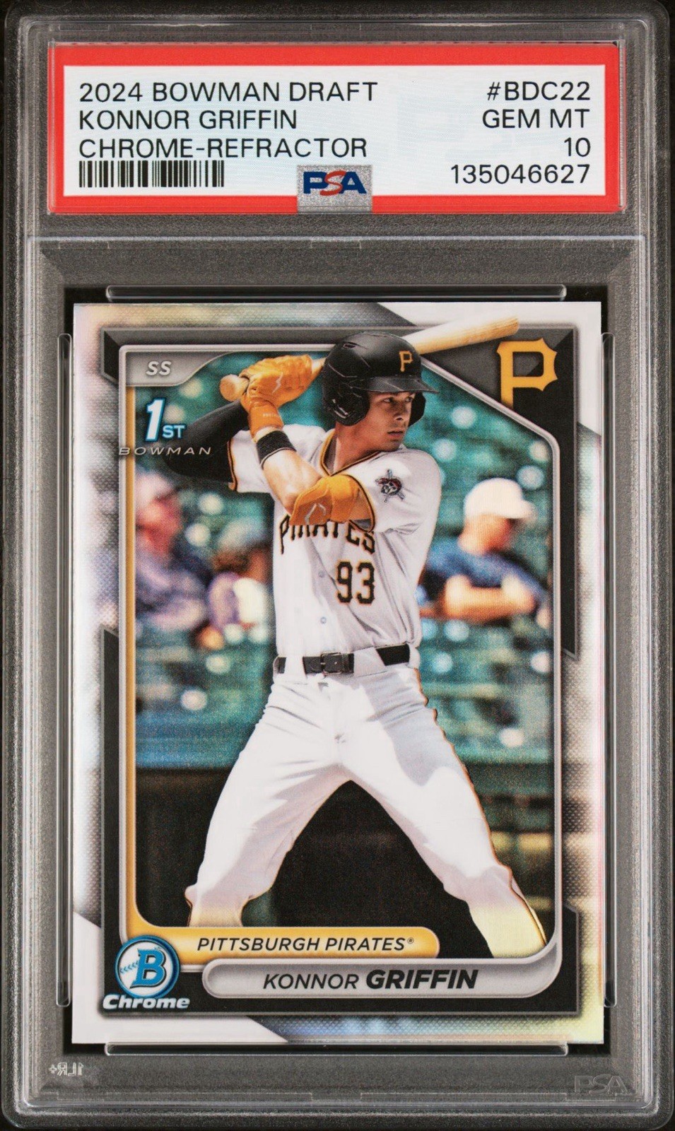 2024 BOWMAN DRAFT CHROME-REFRACTOR #BDC22 KONNOR GRIFFIN PSA 10