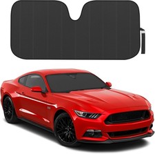 Reversible Jumbo Sunshade Accordion Folding Design 66 X 27 For All Vehicles