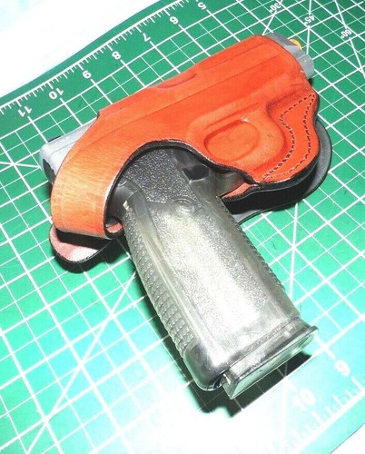 Tagua PD1R-1152 RH Leather Rotating Belt Paddle Thumb Break Holster Kahr P40 P9 - Picture 7 of 12