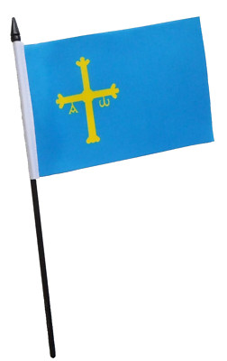 Asturias Spain Small Hand Flag (6'' x 4'') - LAST FEW