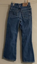 Vintage Levis 517 Bootcut 8 slim Blue Denim Jeans Youth 22x24 Western red tab