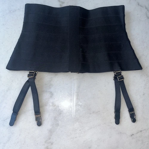 New Honey Birdette Samantha Black Suspender Waspie Size XS - Picture 6 of 6