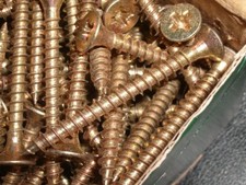 Image of 50 - 6 x 60mm TIMco double countersunk yellow zinc screws in packs of 50