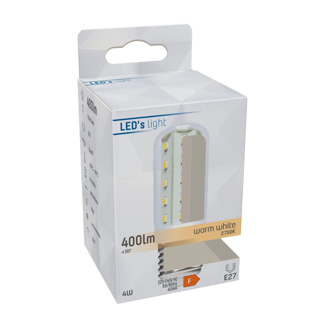 LED Kapsel Leuchtmittel E27 4W warmweiß Klar CRI97 für beste 