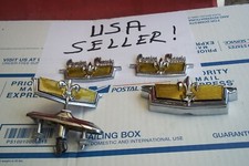 New 87 90 Chevrolet Caprice Brougham Trunk Front Side Gold Lock Emblem Chevy