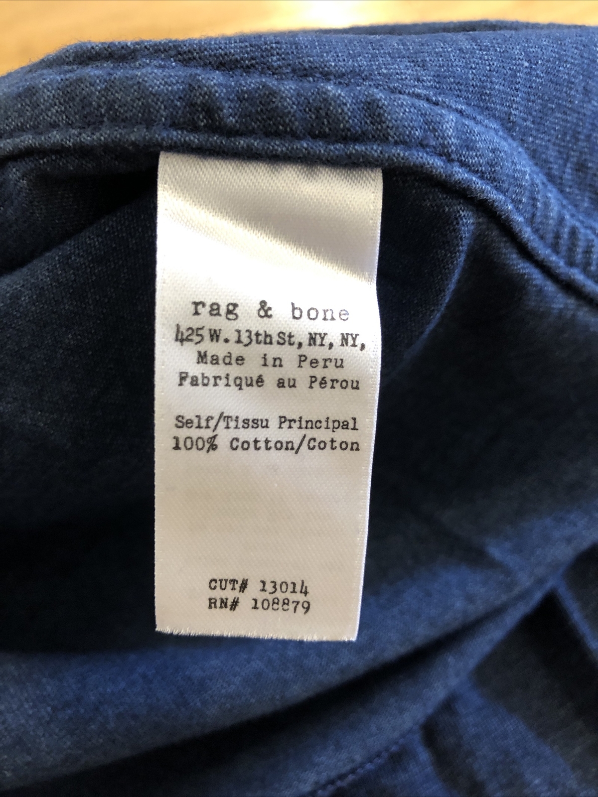 Купить rag bone men's blue t shirt size 