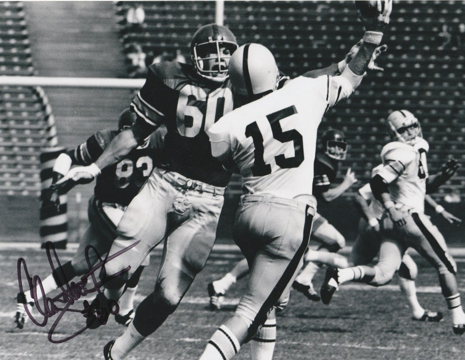 CLAY MATTHEWS USC TROJANS ACTION SIGNED 8x10 