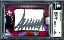 #1/5 BGS 9 Decision 2020 Authentic Cut Signature Auto DONALD J. TRUMP
