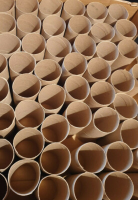 100 x leere Toilettenpapier Basteln Kunst Pappröhrchen Kinder verschiedene Durchmesser sauber 
