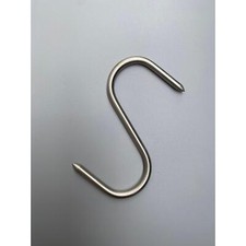 Butchers 4 in Solid Stainless Steel Meat S-Hooks Butchers Hunters Sausage Making