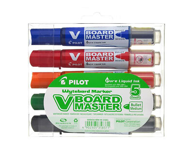 PILOT Whiteboard Marker V BOARD MASTER Rundspitze 5er Etui Rundspitze neu 5 Stk