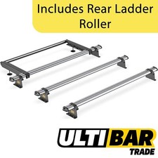 Citroen Berlingo Roof Rack 2018+ 3x Roof Bars + Ladder Roller Van Guard Ultibar