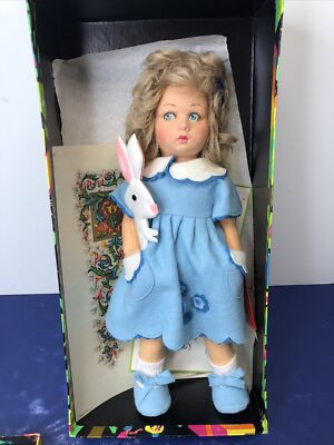 13  Lenci Felt Doll  Bettina  Blonde Girl Doll hand painted face COA NRFB #o