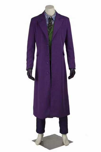 Costume Joker Batman cosplay viola abito completo film professionale per adulti - Imagen 4 de 4