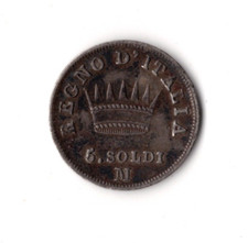 1810 M Napoleone 5 Soldi. Italia. Argento (.900) 1,2 g 15 mm grado da collezione