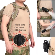 360 Degrees Rotatable Flashlight Pouch Holster Holder Carry Case Belt Clip Sport