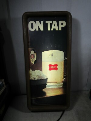 Vintage 1982 Miller High Life Beer Lighted Sign Display On Tap | eBay