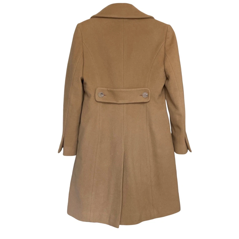 J Crew Wool Cashmere Car Coat Overcoat Womn 4P Petite Removable Mandarin Collar - Image 2 of 4